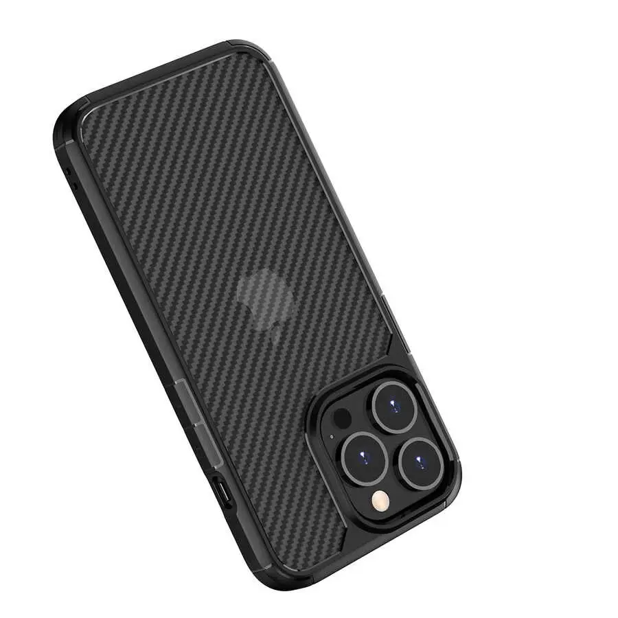 iPhone 13 Pro Max Kılıf, Şeffaf Fiber Yüzeyli - Zore İnoks
