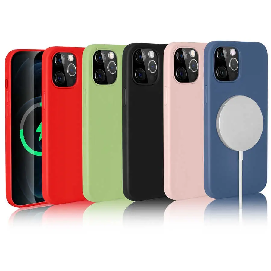 iPhone 13 Pro Max MagSafe Uyumlu Silikon Kılıf - Zore Silksafe Wireless