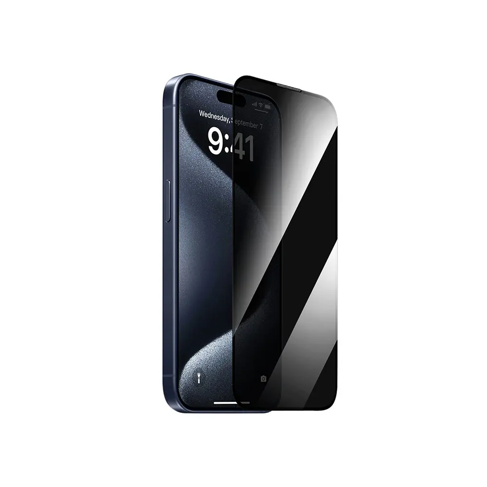 Apple iPhone 13 Pro Max Wiwu GT-011 Anti-Bakteriyel Özellikli Polimer Oleofobik Kaplama Temperli Privacy Cam Ekran Koruyucu