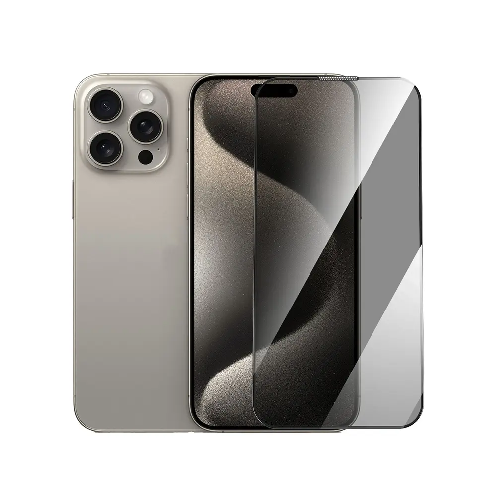 Apple iPhone 13 Pro Max Wiwu GT-011 Anti-Bakteriyel Özellikli Polimer Oleofobik Kaplama Temperli Privacy Cam Ekran Koruyucu