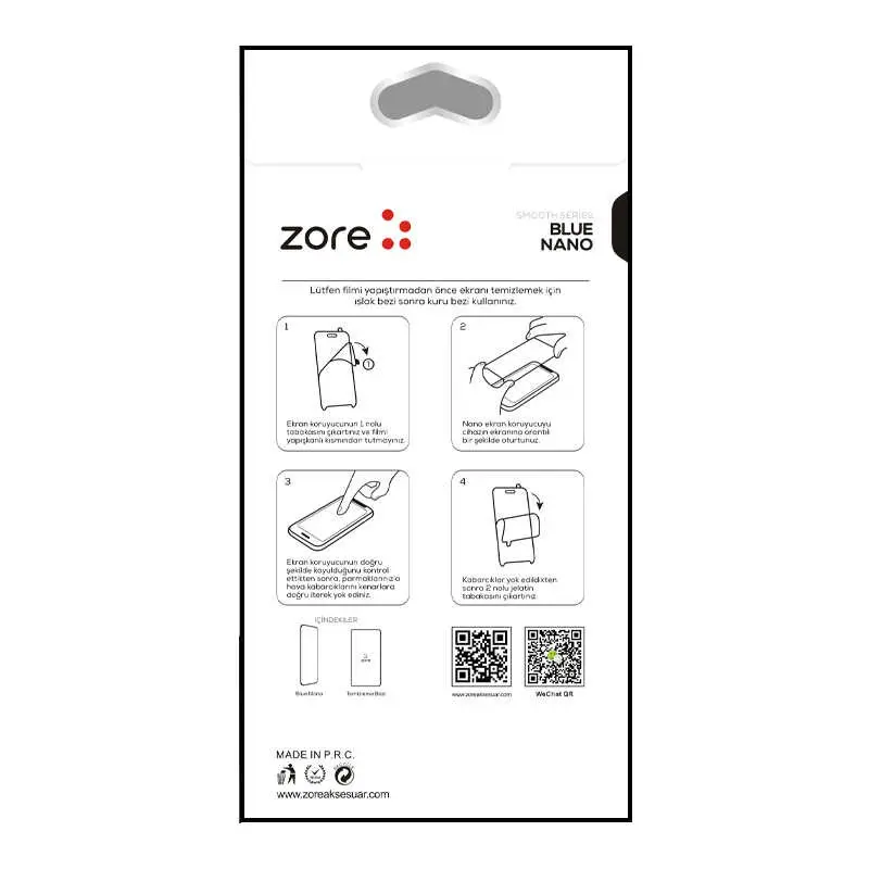 iPhone 13 Pro Max Temperli Cam Ekran Koruyucu - Zore Blue Nano