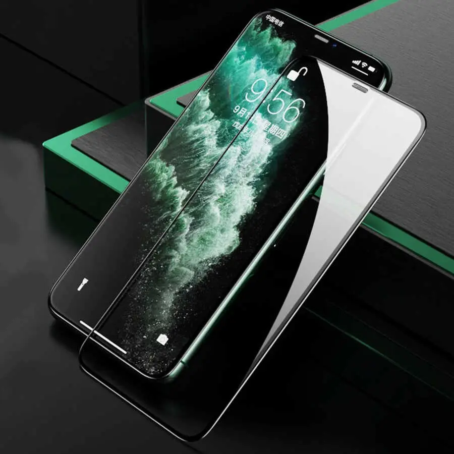 iPhone 13 Pro Max Tam Kaplama 9H Cam Ekran Koruyucu - Zore Rio Glass