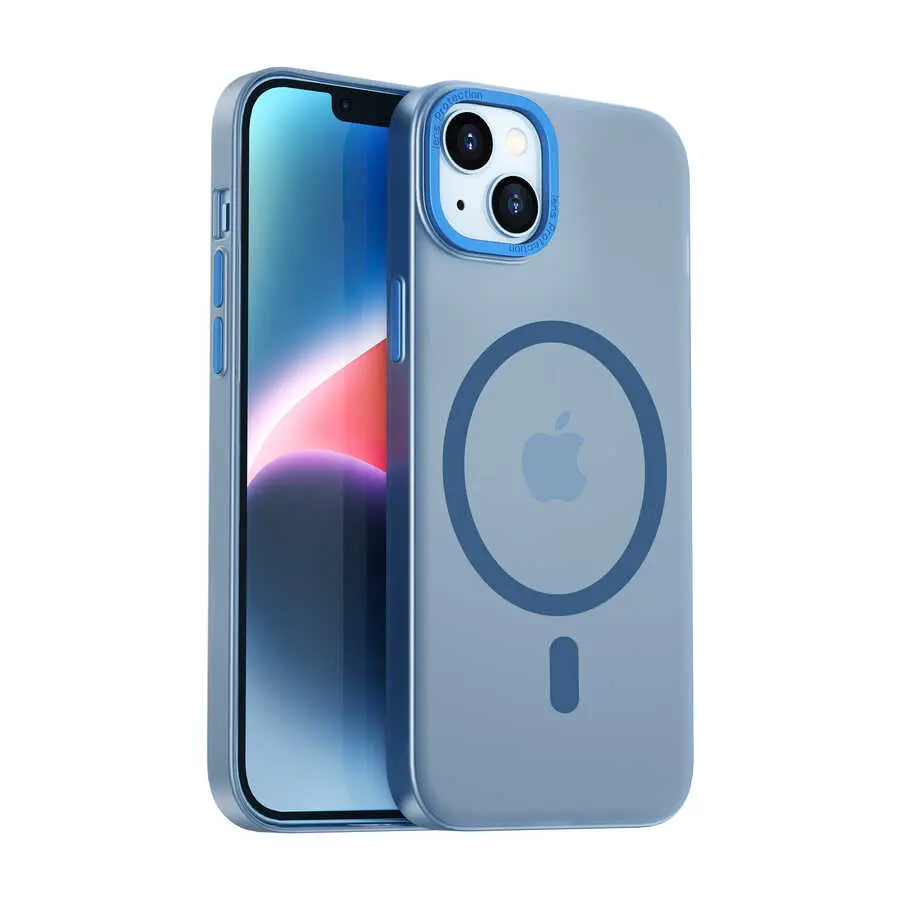 iPhone 14 MagSafe Uyumlu Buzlu Sert PC Kılıf - Wiwu Frosted Magnetic