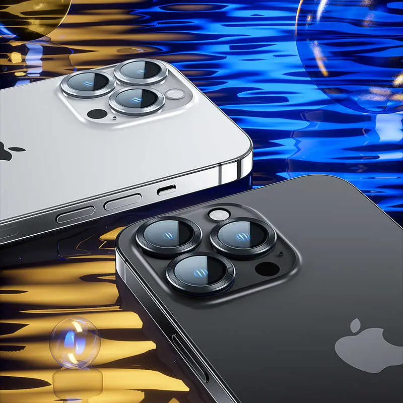 iPhone 14 Kamera Lens Koruyucu, Renkli Metal Tasarım - Benks New KR