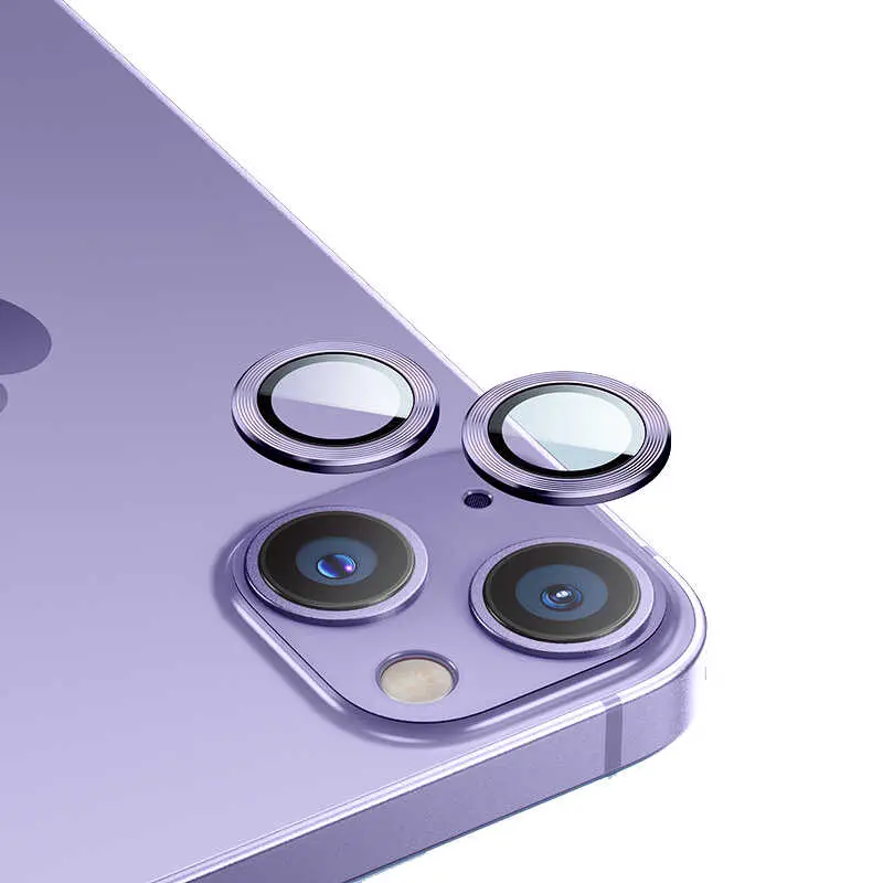 iPhone 14 Kamera Lens Koruyucu, Renkli Metal Tasarım - Benks New KR
