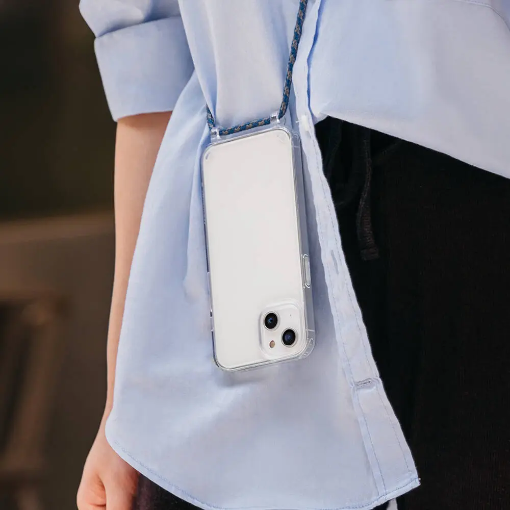iPhone 14 Şeffaf Kılıf, Boyun Askılı ve Darbe Emici - Switcheasy Play