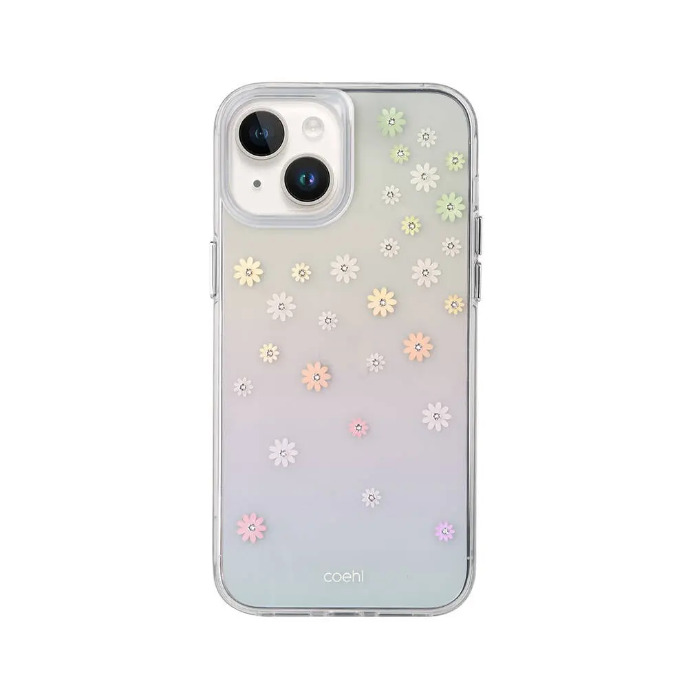 iPhone 14 Çiçek Desenli Taşlı Kılıf - Coehl Aster