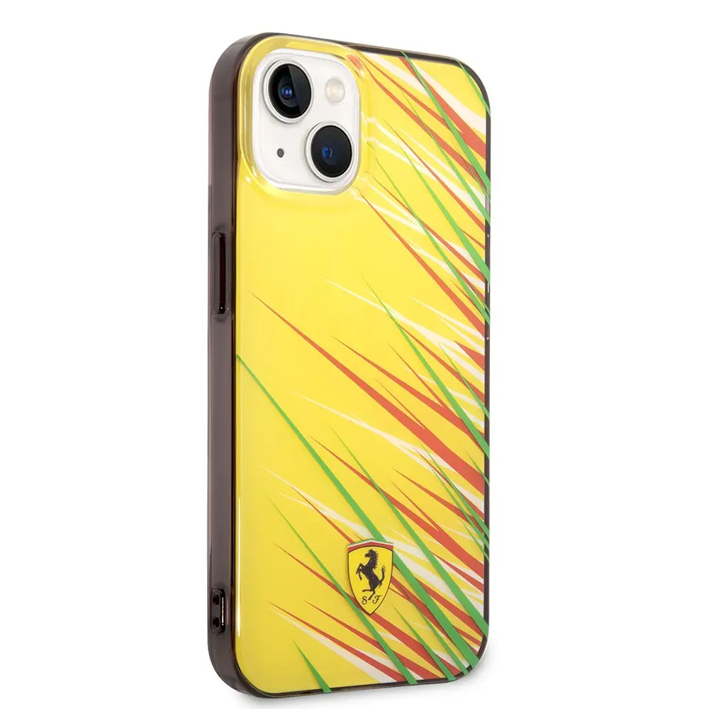 iPhone 14 Kılıf, Lisanslı Ferrari Baskılı Çimen Desenli Kapak
