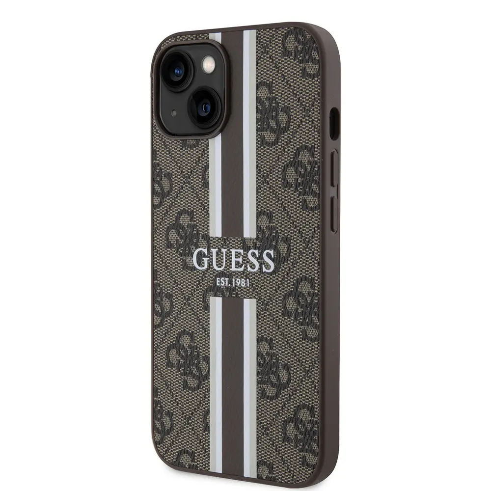 iPhone 14 MagSafe Uyumlu 4G Şerit Tasarımlı Kılıf - Guess