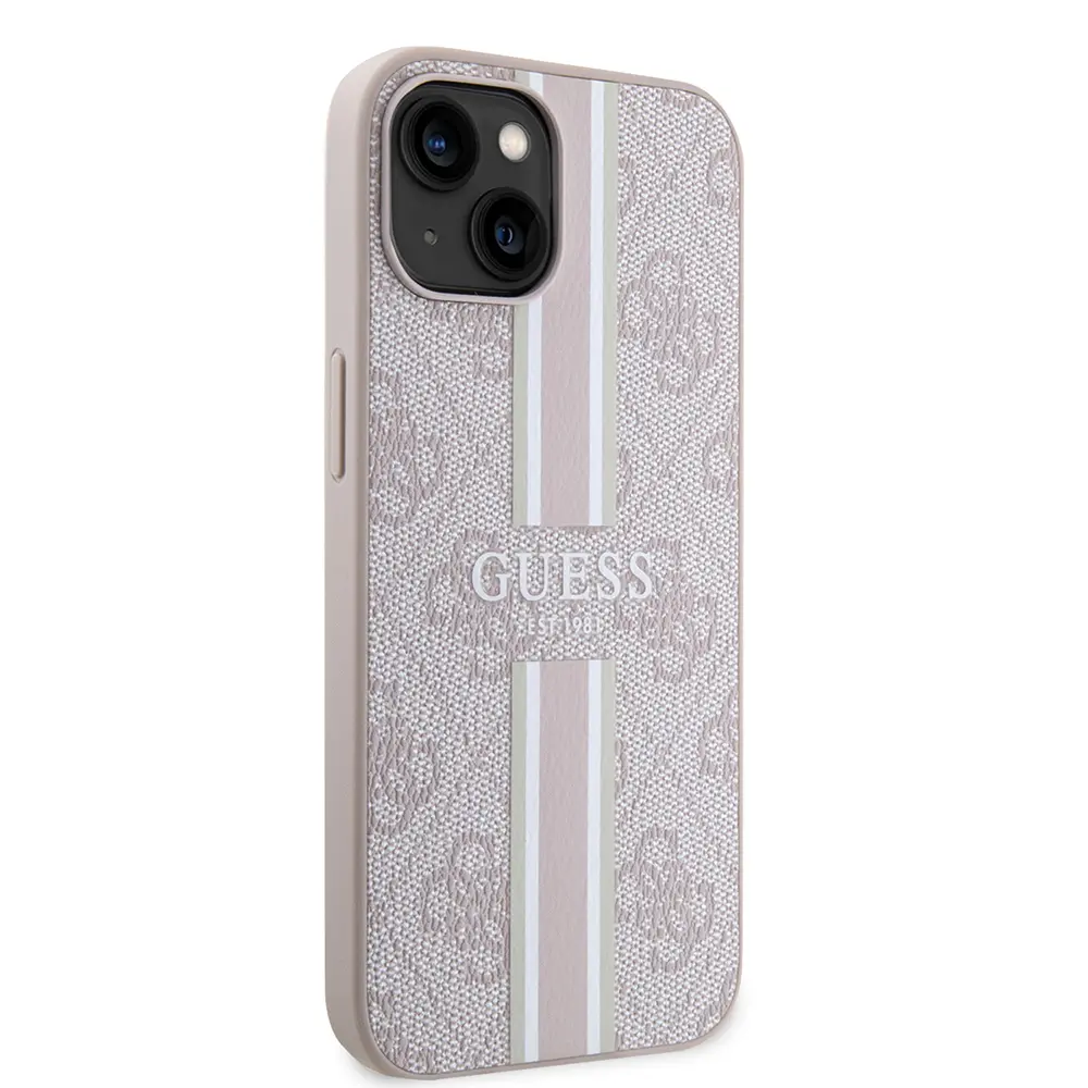 iPhone 14 MagSafe Uyumlu 4G Şerit Tasarımlı Kılıf - Guess