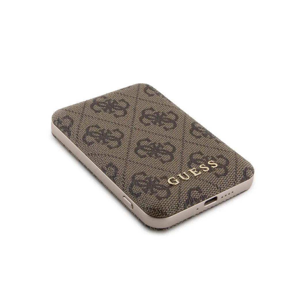 iPhone 14 MagSafe Uyumlu 4G Desenli Kılıf ve 5000 mAh Powerbank Seti - Guess