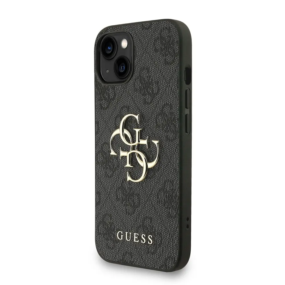 iPhone 14 PU Deri Bilek Askı İpli Lisanslı Kılıf - Guess 4G Logolu