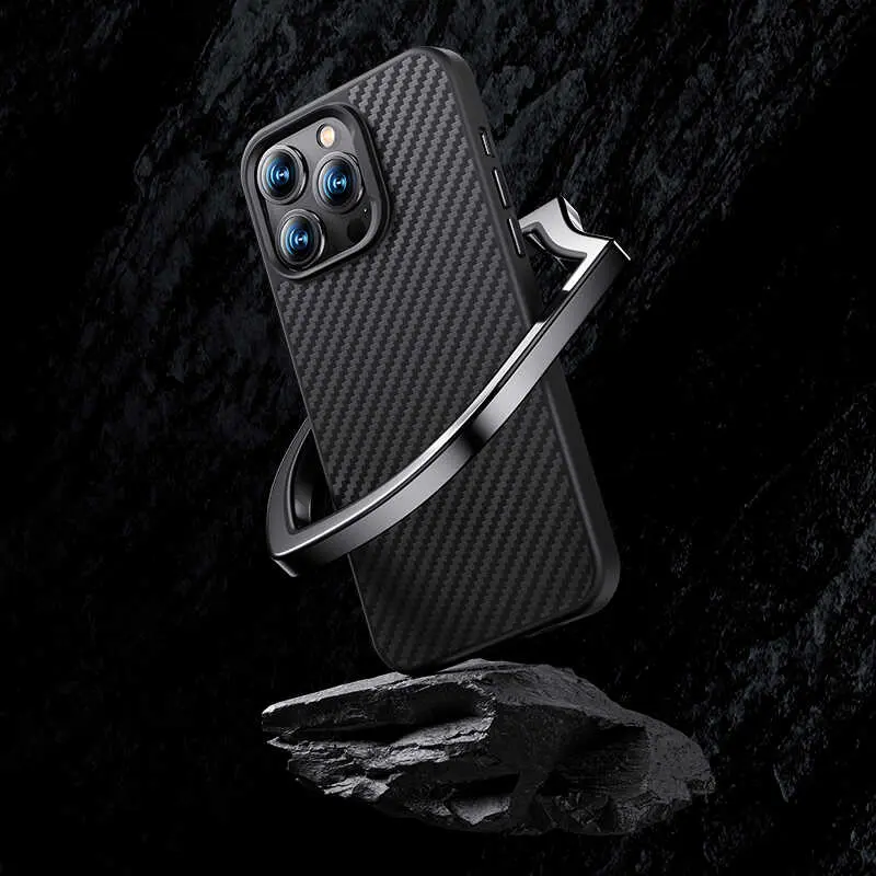 iPhone 14 Aramid Karbon Fiber MagSafe Uyumlu Kılıf - Benks Civilian