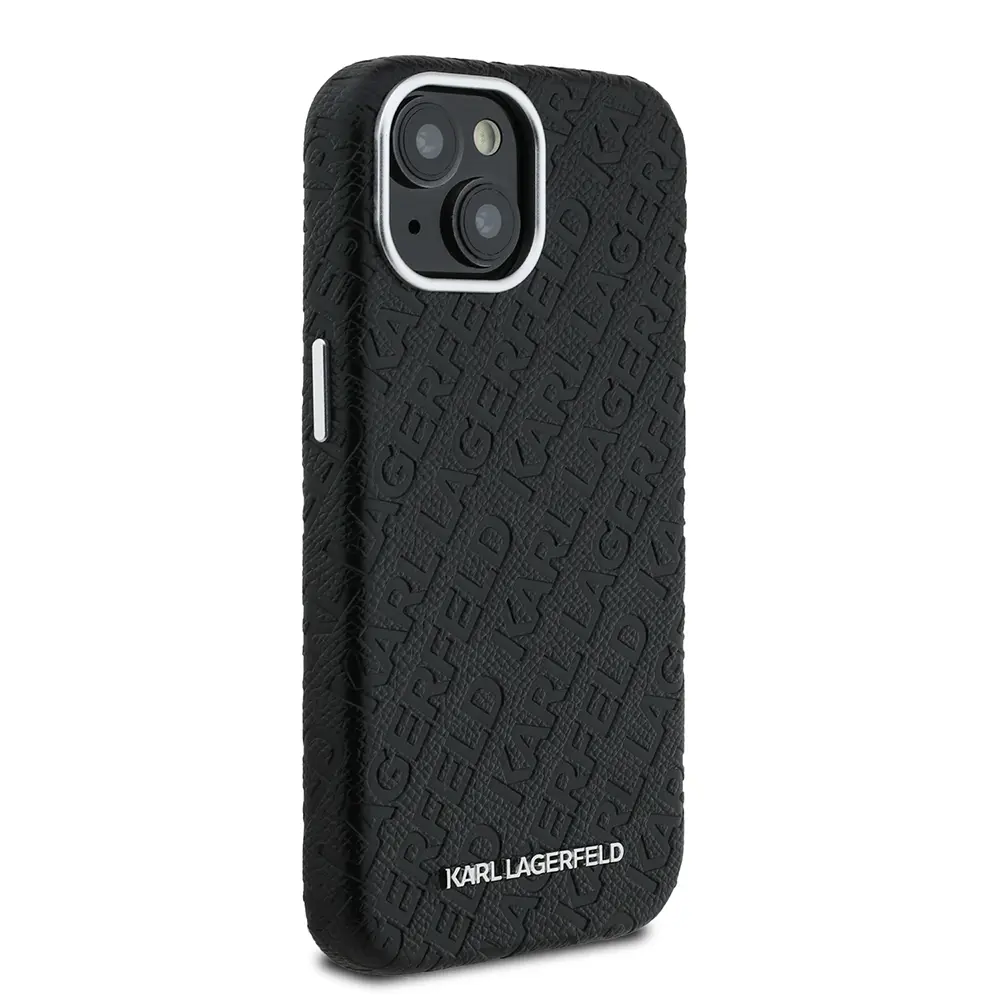 iPhone 14 PU Deri Kılıf, Metal Logo Detaylı - Karl Lagerfeld