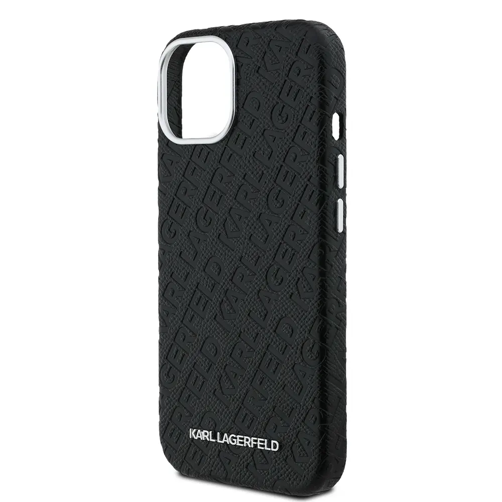 iPhone 14 PU Deri Kılıf, Metal Logo Detaylı - Karl Lagerfeld