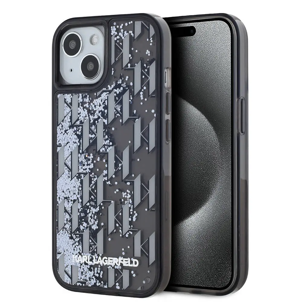 iPhone 14 Simli KL Yazılı Monogram Gradient Kılıf - Karl Lagerfeld