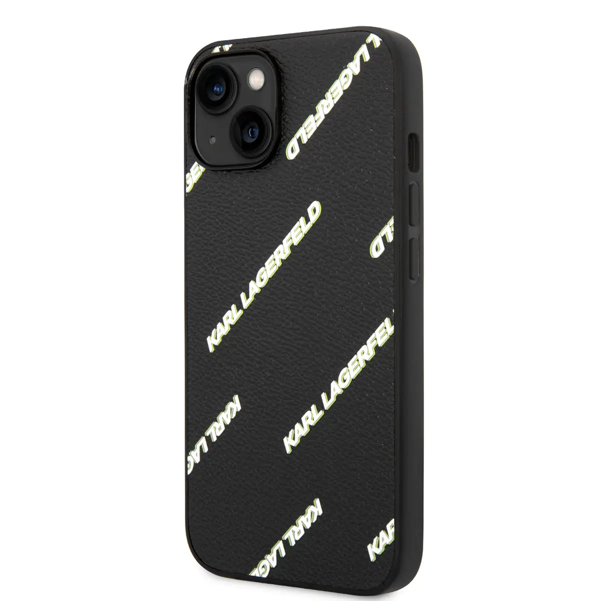 iPhone 14 Suni Deri Logolu Kılıf - Karl Lagerfeld