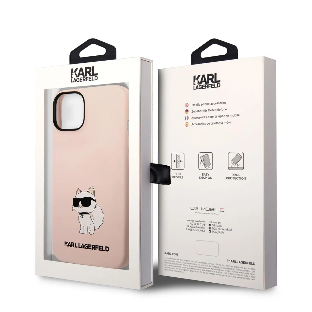 iPhone 14 Silikon Kılıf, Choupette Dizayn - Karl Lagerfeld