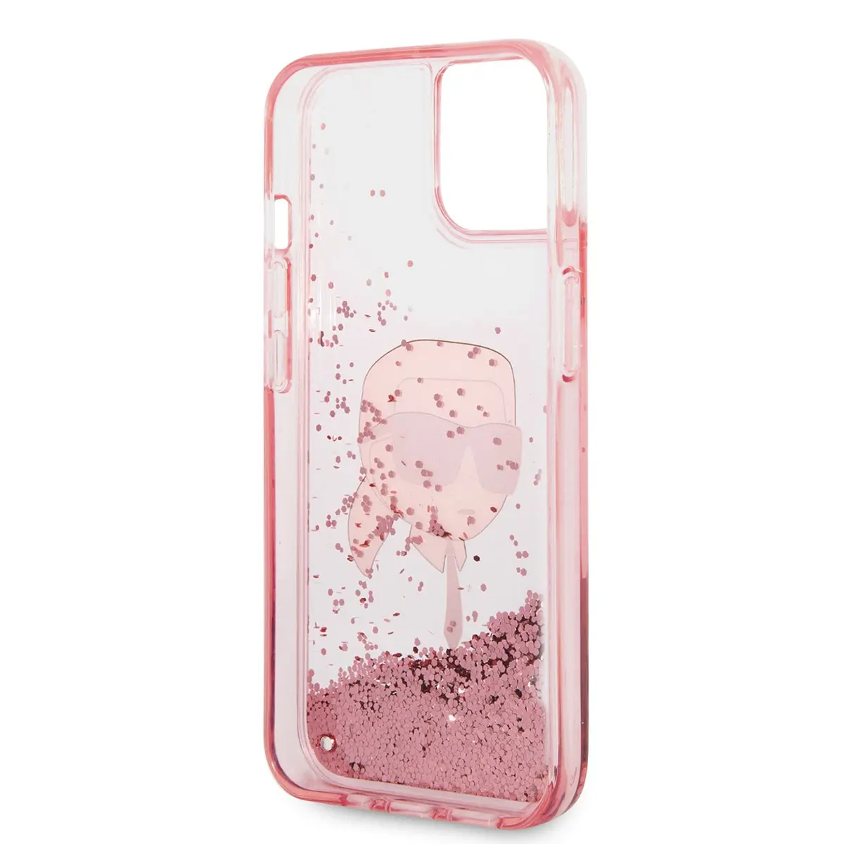iPhone 14 Sıvılı Simli Karl Head Desenli Kılıf - Karl Lagerfeld