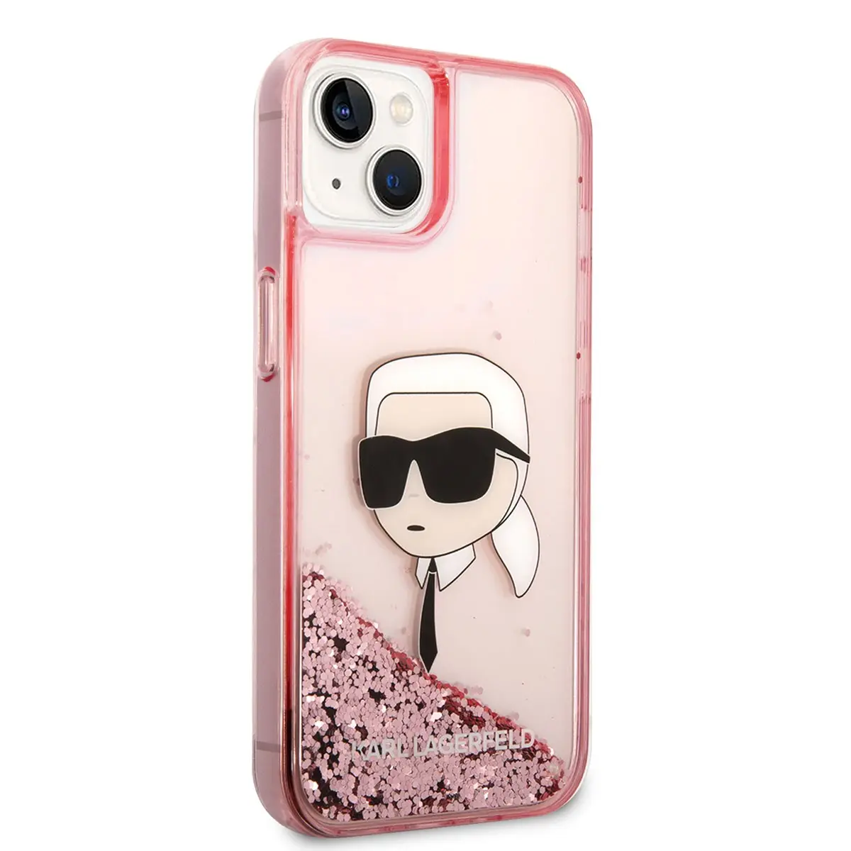 iPhone 14 Sıvılı Simli Karl Head Desenli Kılıf - Karl Lagerfeld
