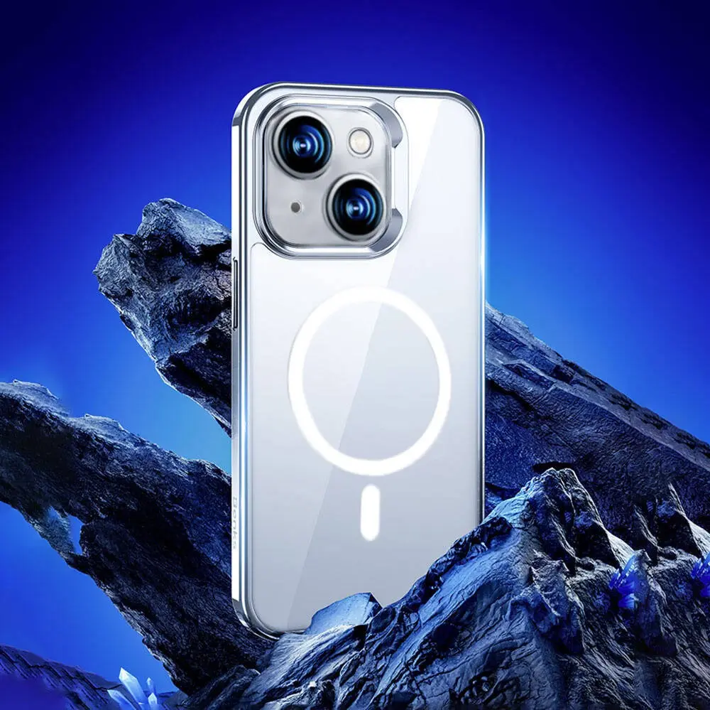 iPhone 14 MagSafe Uyumlu Cam Yüzeyli Kılıf - Benks Electroplated