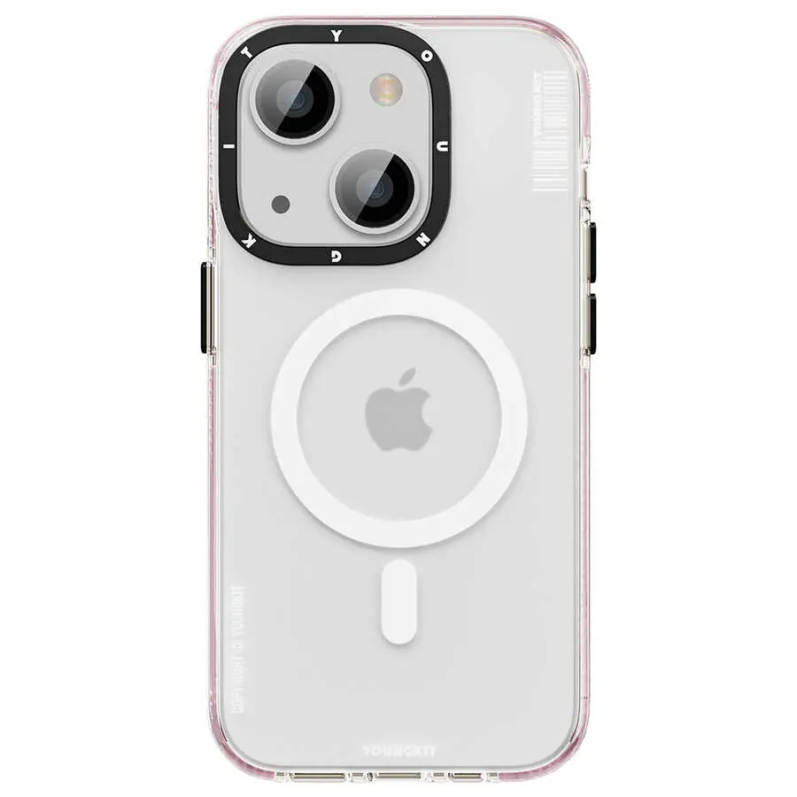 iPhone 14 MagSafe Uyumlu Şeffaf Kılıf - Youngkit Jane Sand