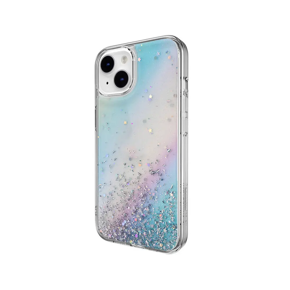 iPhone 14 Şeffaf Simli Kılıf - Switcheasy Starfield