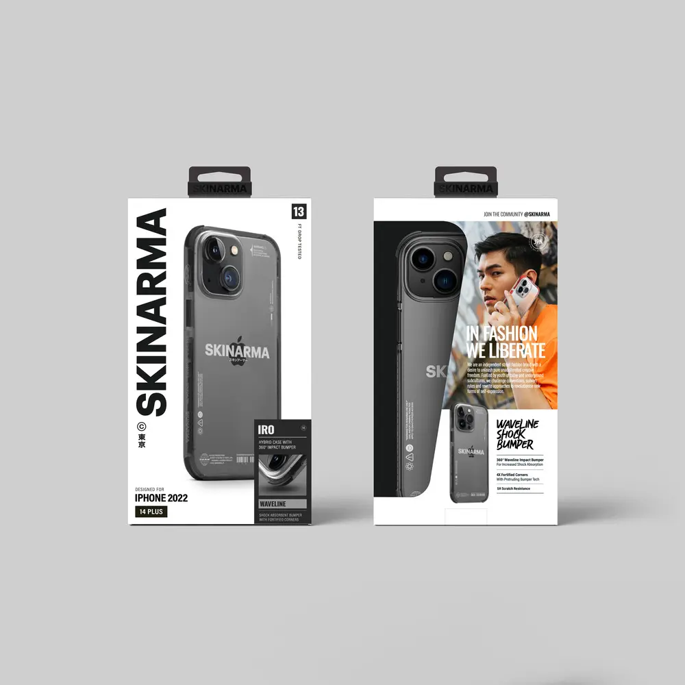 iPhone 14 Şeffaf Airbag Tasarımlı Kılıf - Skinarma Iro