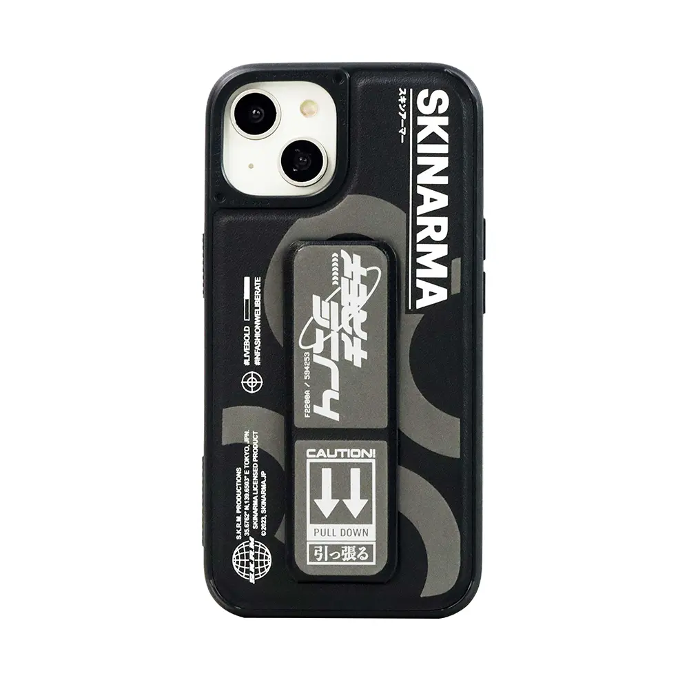 iPhone 14 Standlı Deri Görünümlü Kılıf - Skinarma Bango