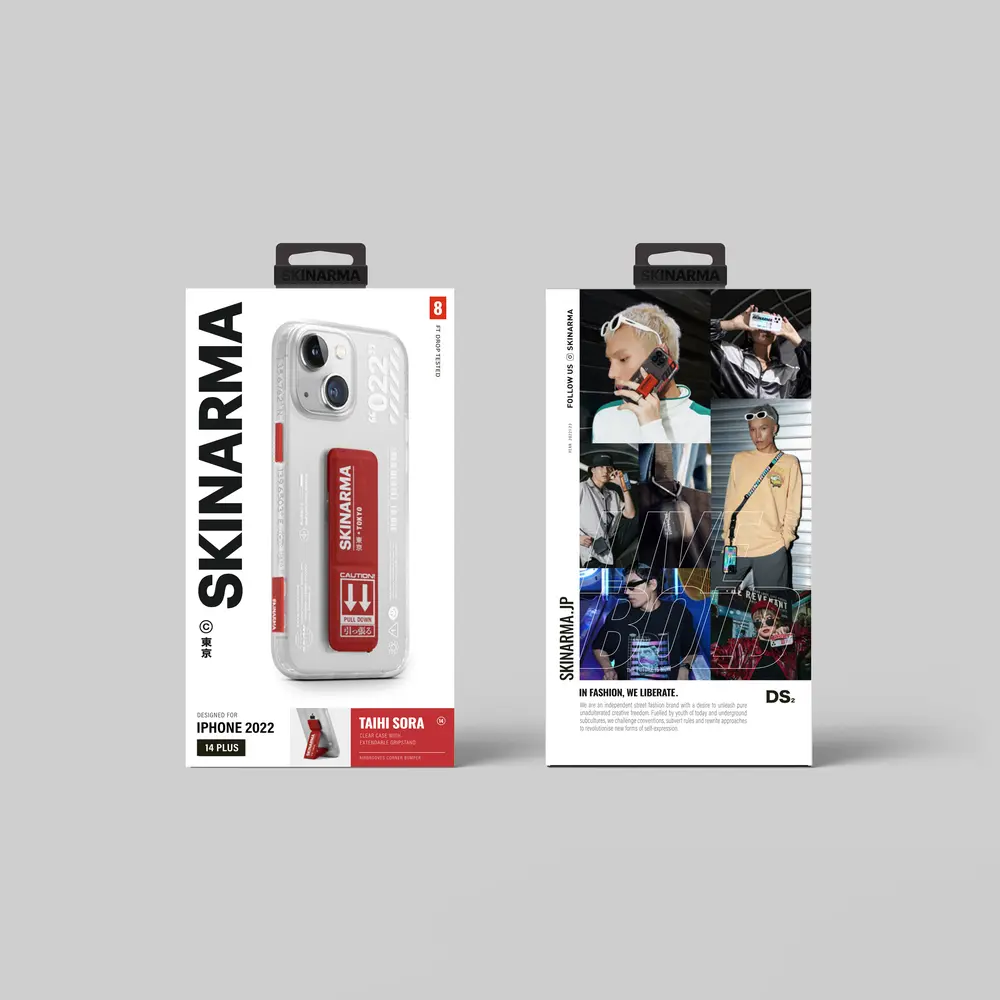 iPhone 14 Standlı Şeffaf Kılıf - Skinarma Taihi Sora