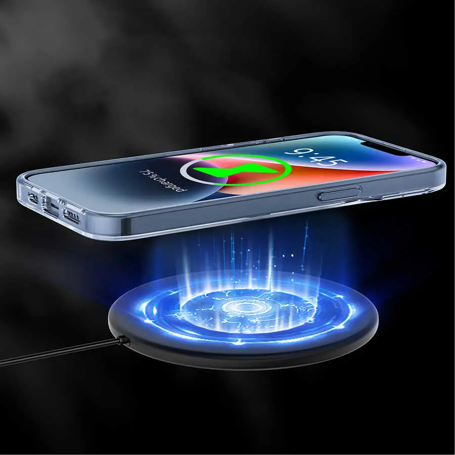 iPhone 14 Plus MagSafe Uyumlu Şeffaf Kılıf - Youngkit Coloured Glaze