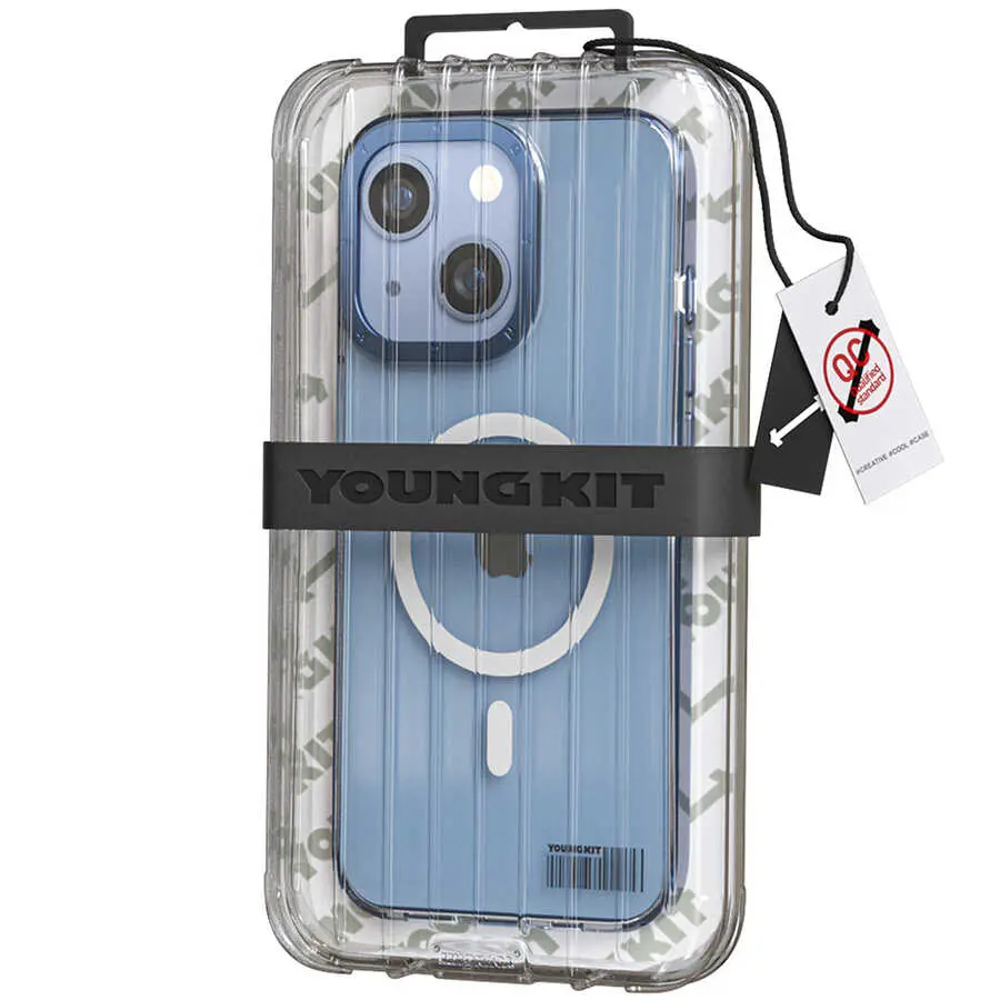 iPhone 14 Plus MagSafe Uyumlu Şeffaf Kılıf - Youngkit Coloured Glaze