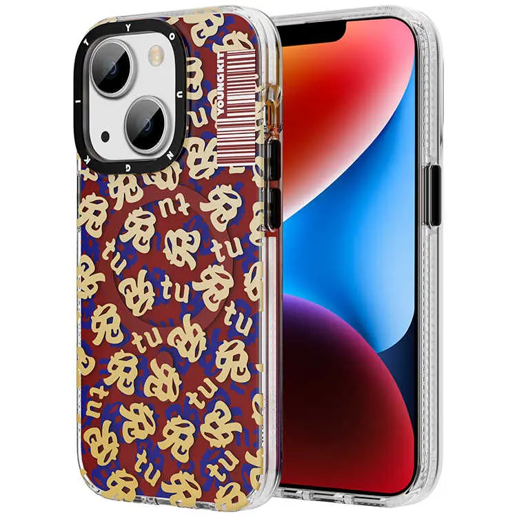 iPhone 14 Plus MagSafe Uyumlu Desenli Kılıf - Youngkit Play Rabbit
