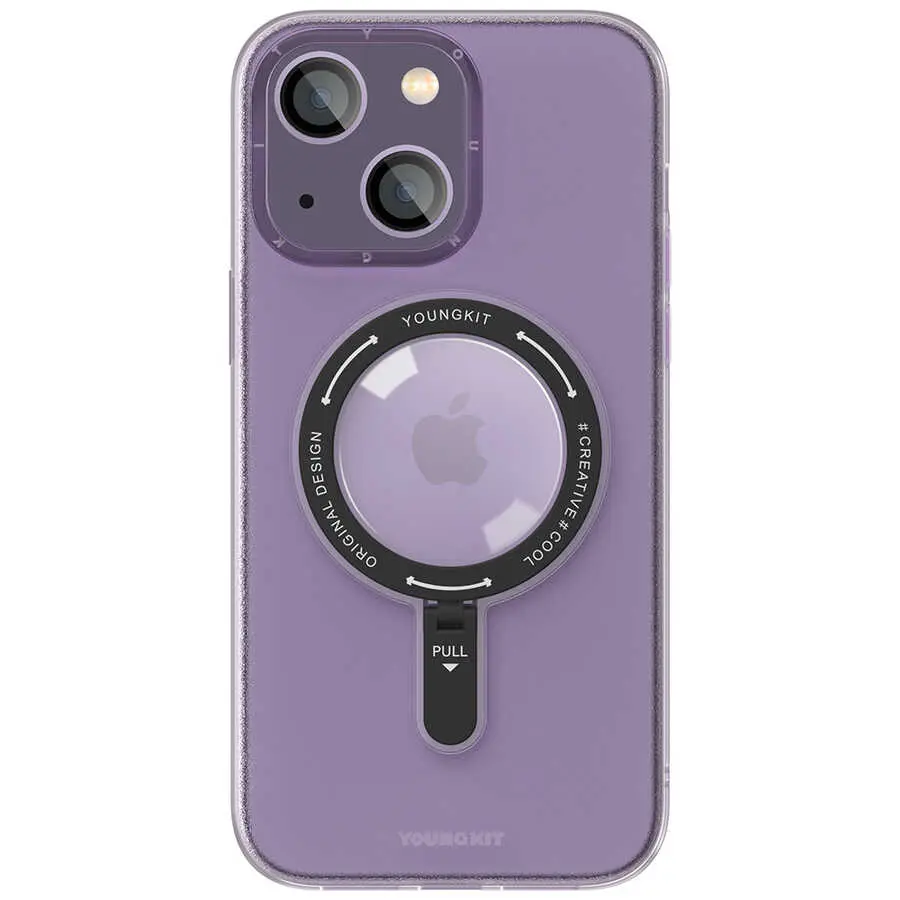 iPhone 14 Plus MagSafe Uyumlu Şeffaf Kılıf - Youngkit Rock Serisi