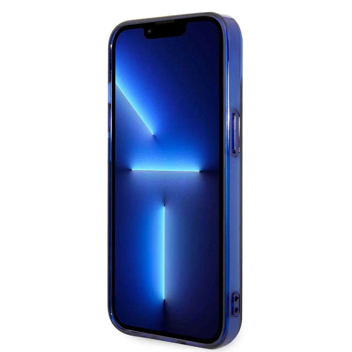 iPhone 14 Plus Şeffaf Kılıf, Mercedes Benz Yıldız Desenli - Mavi