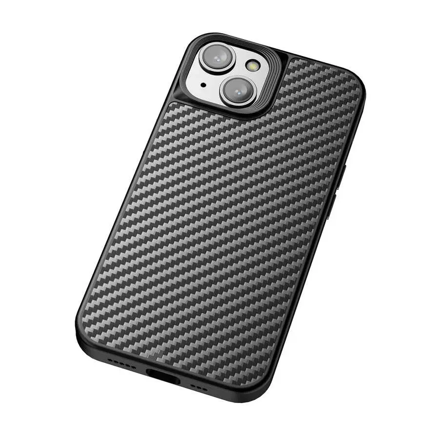 iPhone 14 Plus MagSafe Uyumlu Aramid Karbon Fiber Kılıf - Wlons Radison