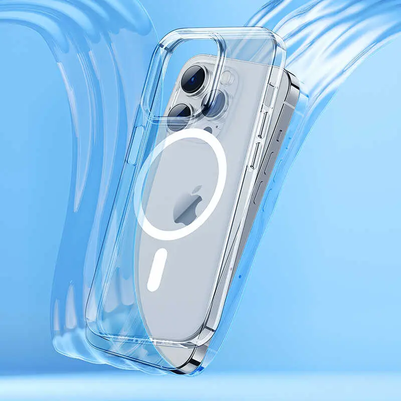 iPhone 14 Plus Şeffaf MagSafe Uyumlu Kılıf - Benks Crystal Series