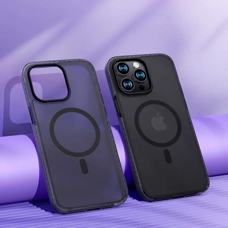 iPhone 14 Plus Mat Arka Yüzeyli Silikon Kenarlı Kılıf - Benks Icesand