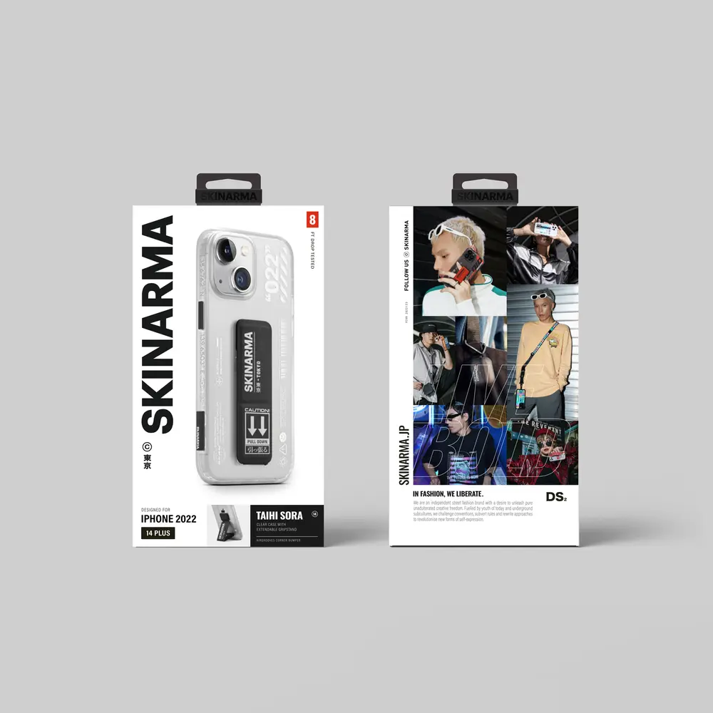 iPhone 14 Plus Standlı Şeffaf Kılıf - Skinarma Taihi Sora