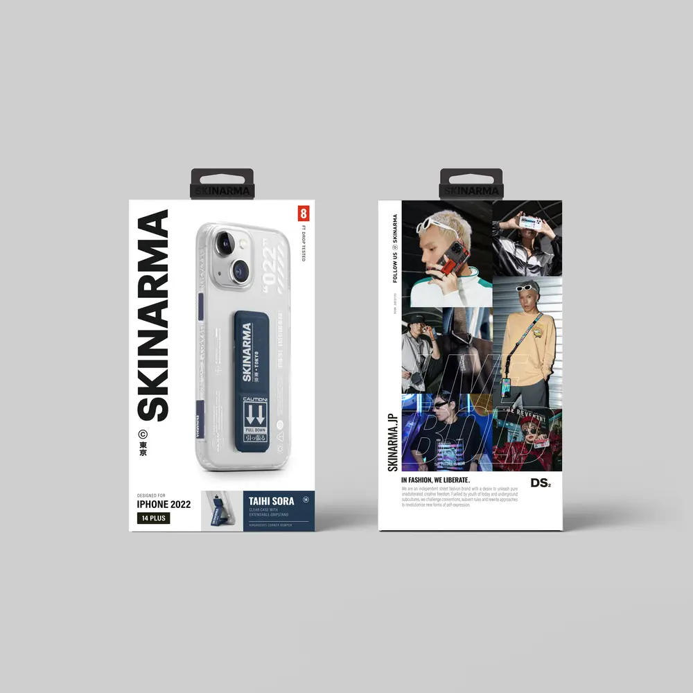 iPhone 14 Plus Standlı Şeffaf Kılıf - Skinarma Taihi Sora