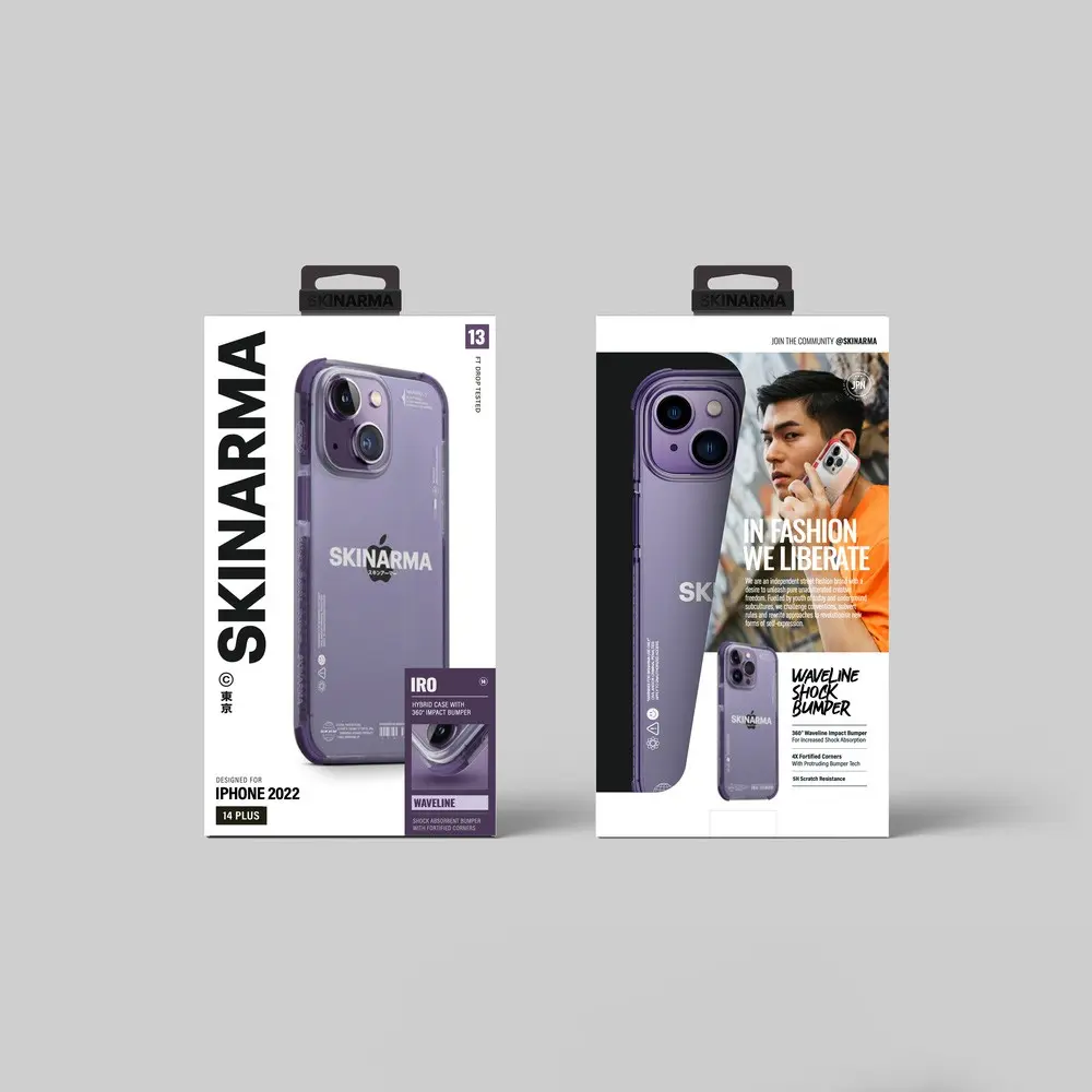 iPhone 14 Plus Şeffaf Airbag Tasarımlı Kılıf - Skinarma Iro
