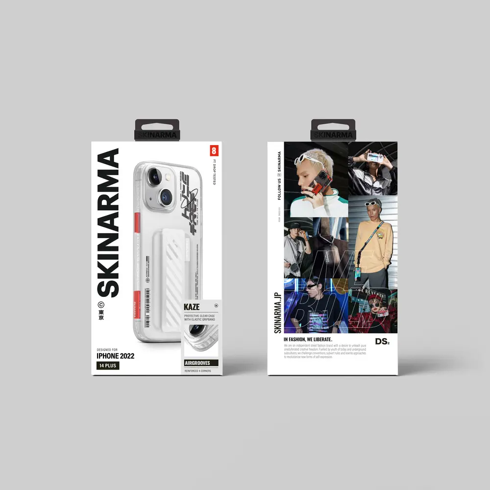 iPhone 14 Plus Şeffaf Desenli Kılıf - Skinarma Kaze