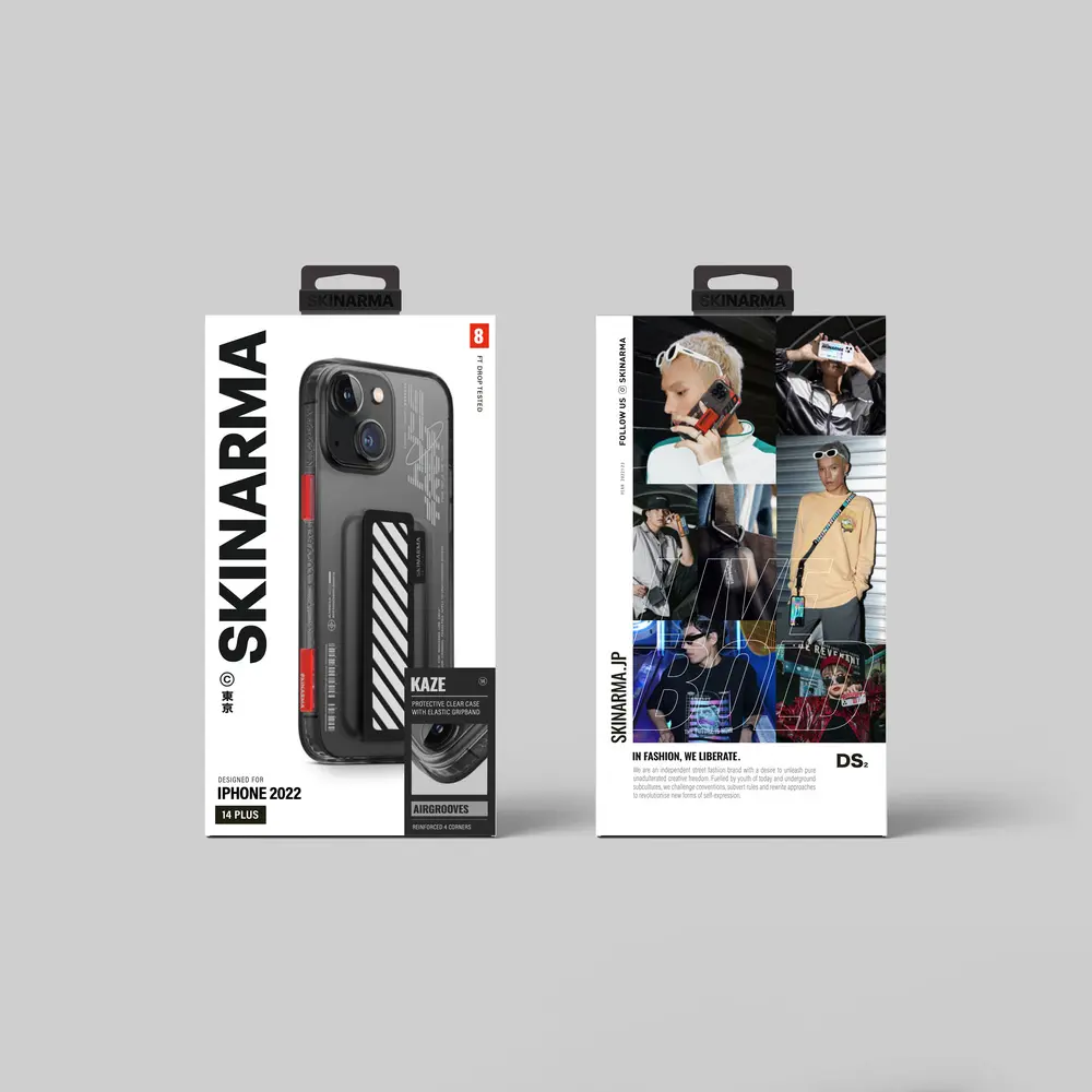 iPhone 14 Plus Şeffaf Desenli Kılıf - Skinarma Kaze