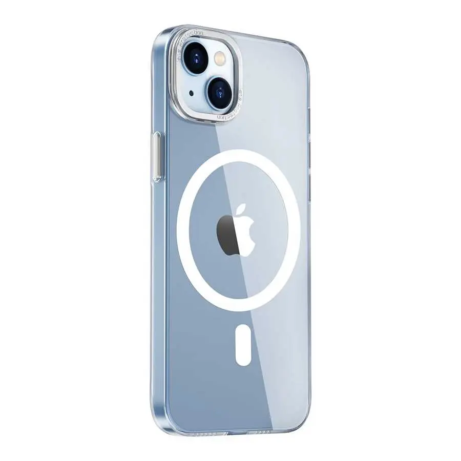 iPhone 14 Plus MagSafe Uyumlu Şeffaf Sert Kılıf - Wiwu Magnetic Crystal