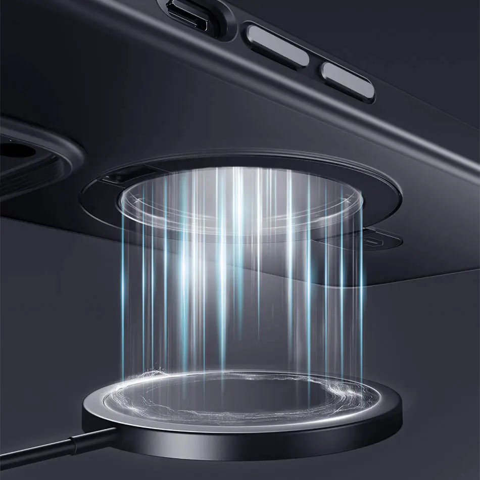 iPhone 14 Plus MagSafe Uyumlu Mat Transparan Standlı Kılıf - Wiwu ZMM-010