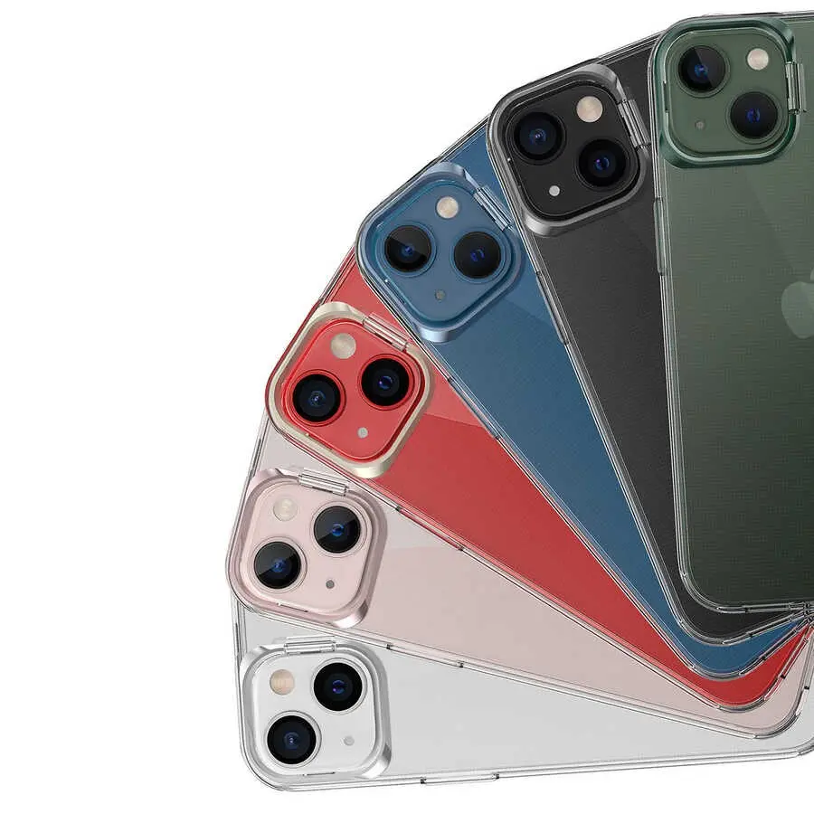 iPhone 14 Plus Şeffaf MagSafe Uyumlu Standlı Kılıf - Zore Skuba