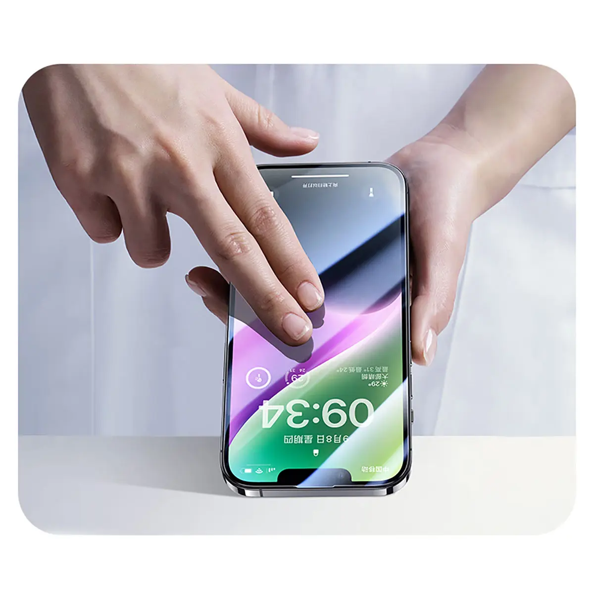 iPhone 14 Plus Mavi Işık Teknolojili Temperli Cam Ekran Koruyucu - Wiwu CZ-003