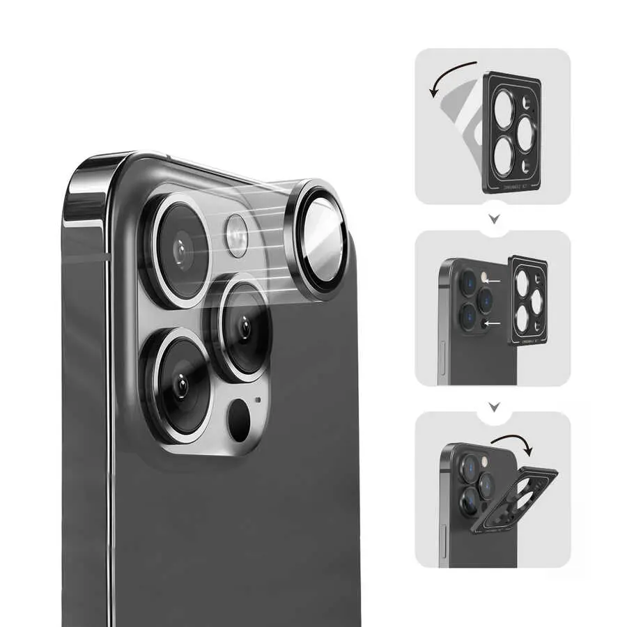 iPhone 14 Plus Metal Kamera Lens Koruyucu - Wiwu Lens Guard