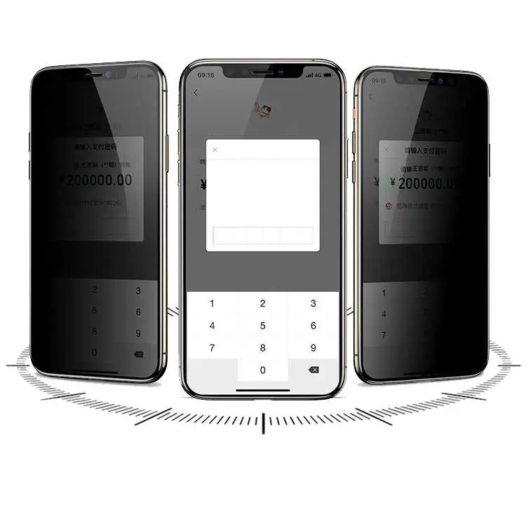 iPhone 14 Pro Gizlilik Cam Ekran Koruyucu - Davin 5D Privacy