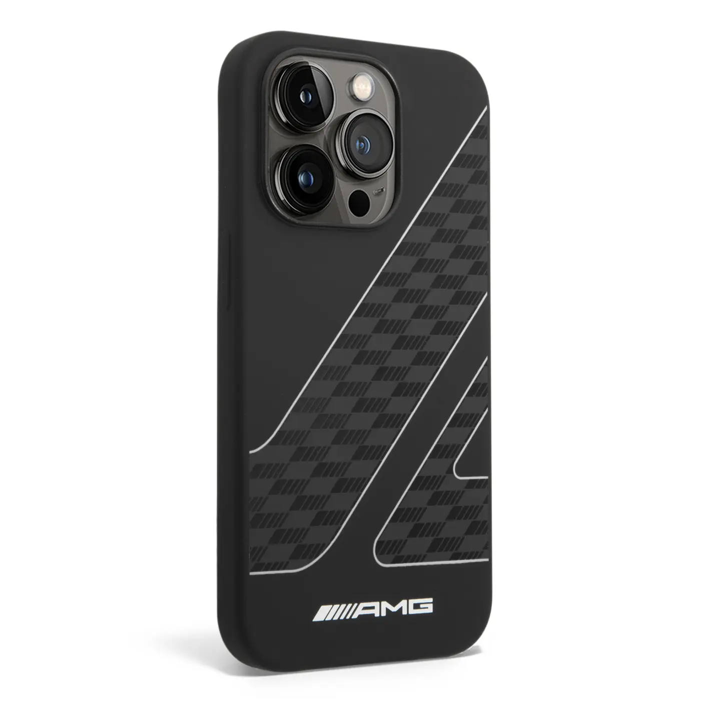 iPhone 14 Pro Liquid Silikon Damalı Bayrak Desenli Kılıf - AMG